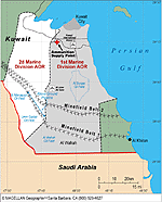Map Key locations in the 1st MARDIVs area of responsibility.