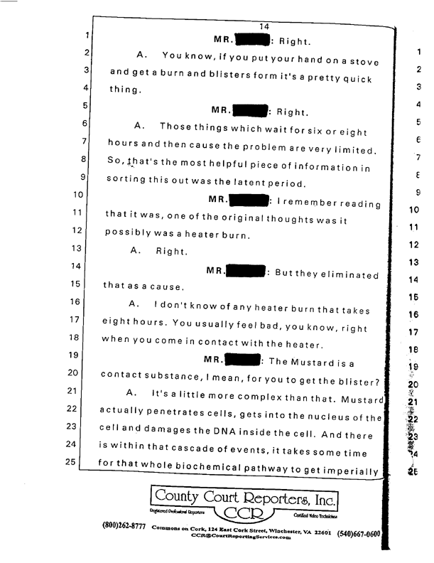 Special Assistant for Gulf War Illnesses, Interview of Colonel Michael A. Dunn, M.D., July 13, 1999