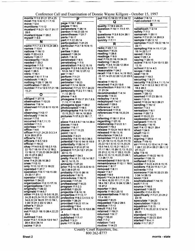 Interview with Lieutenant Colonel Don W. Killgore, October 15, 1997