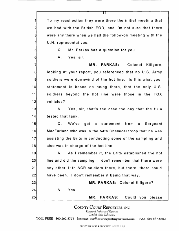 Interview with Lieutenant Colonel Don W. Killgore, October 15, 1997