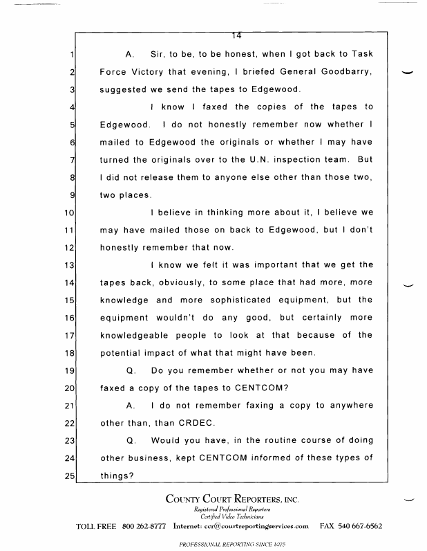 Interview with Lieutenant Colonel Don W. Killgore, October 15, 1997