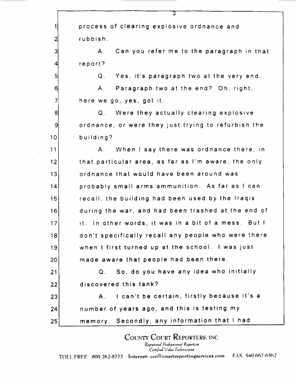 Interview with Major Jonathan Watkinson, October 16, 1997