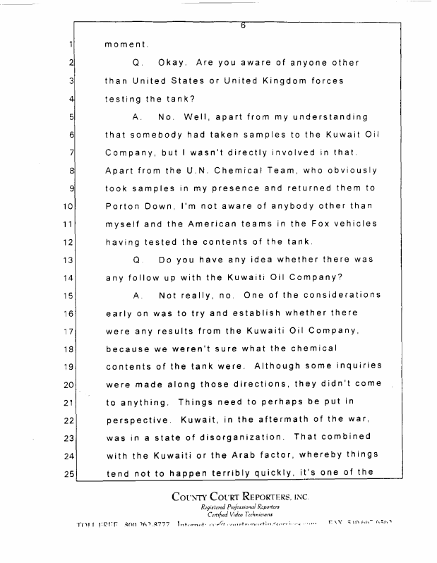 Interview with Major Jonathan Watkinson, October 16, 1997