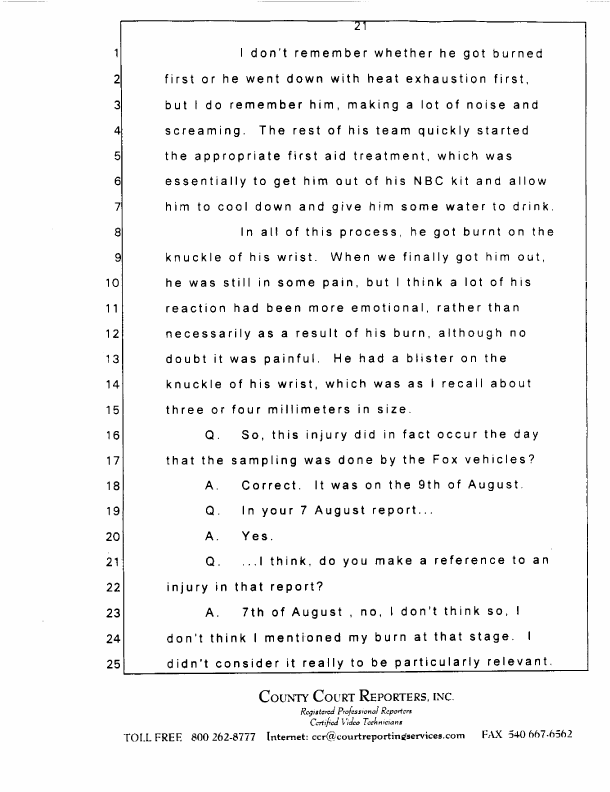 Interview with Major Jonathan Watkinson, October 16, 1997