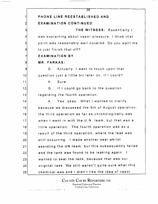  Interview with Major Jonathan Watkinson, October 16, 1997