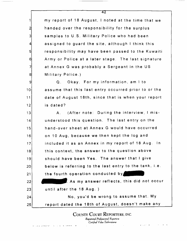 Interview with Major Jonathan Watkinson, October 16, 1997