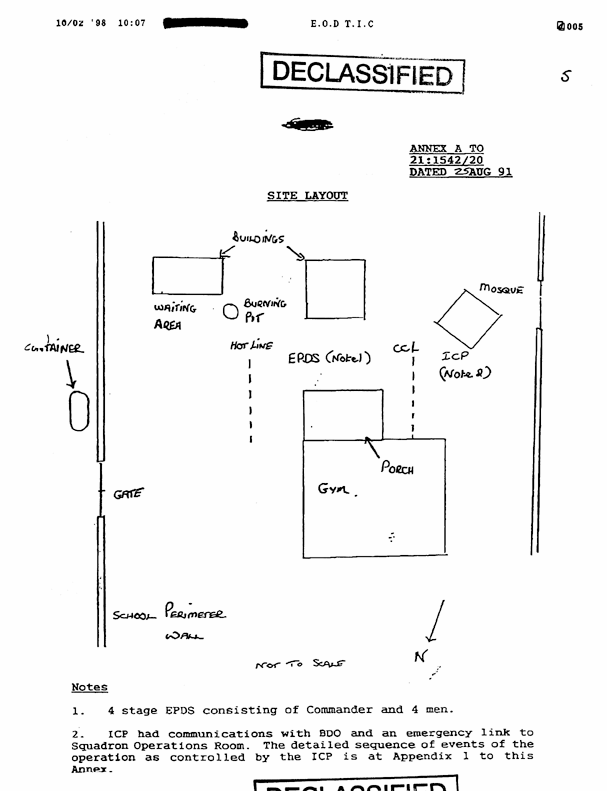 Report from 21st EOD Squadron Group, Subject:�Report on the Resealing of the Salabiyah Chemical Container,� August 25, 1991