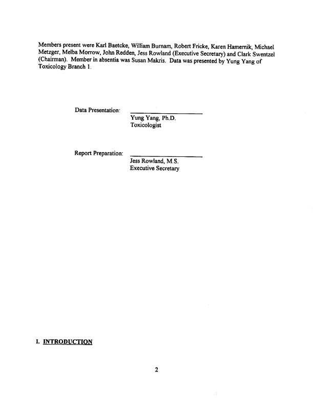 US Environmental Protection Agency, �Methomyl-Report of the Hazard Identification Assessment Review Committee,� doc. # 012515, March 3, 1998, p. 11.