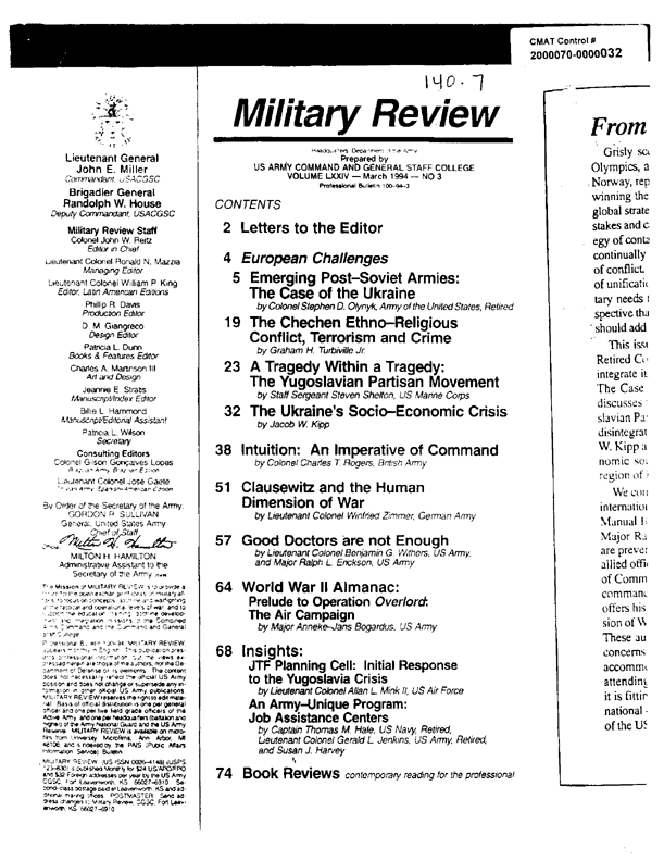 Withers, Benjamin G, and Ralph L. Erickson, 