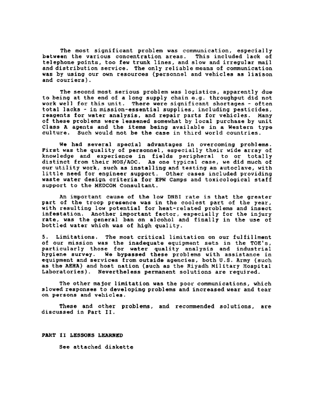   12th Medical Detachment, �Interim After Action Report,� April 20, 1991, p. 2.