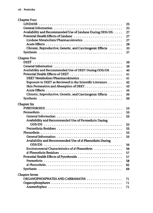Cecchine, G., BA Golomb, LH Hilborne, DM Spektor, and C.R. Anthony, A Review of the Scientific Literature as it Pertains to Gulf War Illnesses: Pesticides, RAND, Volume 8: June 2000.