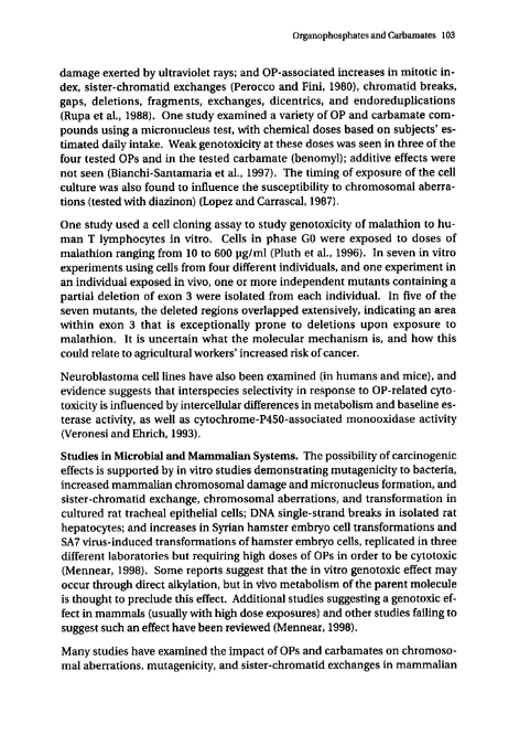 Cecchine, G., et al., �A Review of the Scientific Literature as it Pertains to Gulf War Illnesses: Pesticides,� vol. 8, RAND, 2000, p. 87-107.