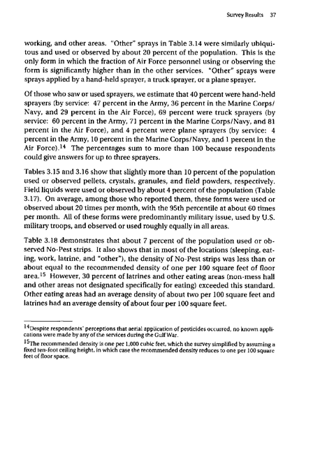 Fricker, R.D. Jr., et al., Pesticide Use During the Gulf War: A Survey of Gulf War Veterans, RAND, 2000, pp. 35-41.
