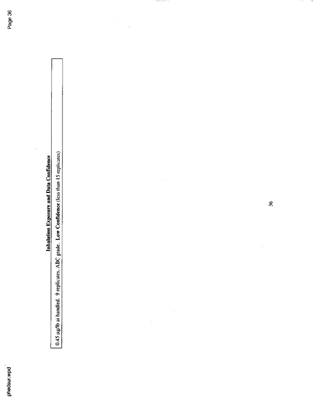   US Environmental Protection Agency, EPA Office of Pesticide Programs, �PHED Surrogate Exposure Guide,� August 1998.