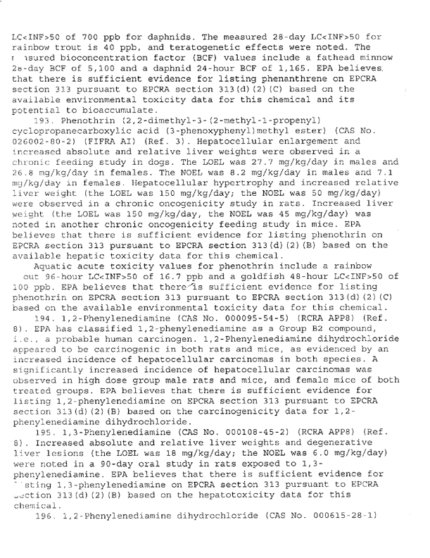 US Environmental Protection Agency, 40 CFR Part 372, Part IV EPA, 