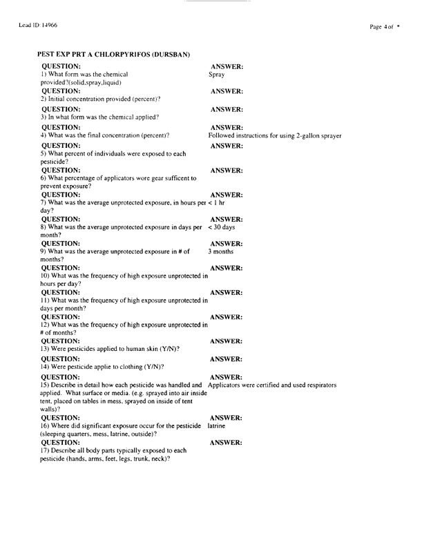  Lead Sheet #14966, Interview with 24th Mech. Infantry Division environmental science officer, February 10, 1998.