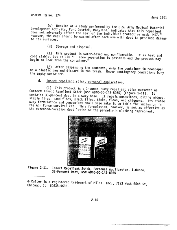   Coulston International Corporation, Label with Directions for Use for Permethrin Arthropod Repellent, Easton, PA, May 1990.