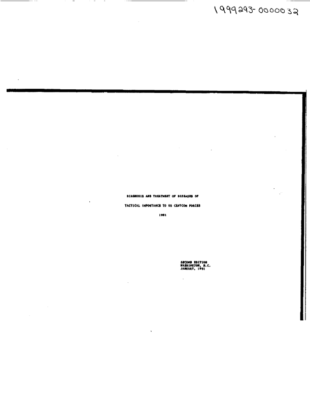   Office of the Surgeon General, �Diagnosis and Treatment of Diseases of Tactical Importance to US CENTCOM Forces,� Second Edition, January 1991, p. 70.