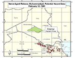 Nerve Agent Release, Muhammadiyat, Potential Hazard Area February 12, 1991