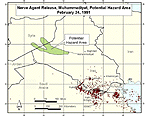 Nerve Agent Release, Muhammadiyat, Potential Hazard Area February 24, 1991