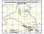 Nerve Agent Release, Muhammadiyat, Potential Hazard Area January 31, 1991